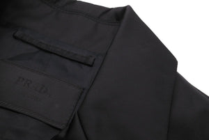 PRADA プラダ 18年 ナイロン コート ブラック ACU1 2018 4080 アウター 黒 トライアングルロゴ サイズ46 美品 中古 49396