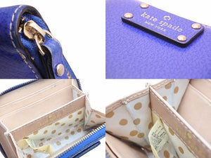 Kate Spade ケイトスペード 二つ折り財布ラウンドファスナー コインケース 小銭入れ コインパース CA57710 良品 中古 49266