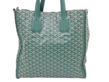 Load image into Gallery viewer, 新品同様 GOYARD ゴヤール サックヴォルテール PVC レザー トートバッグ ハンドバック グリーン 中古 49420