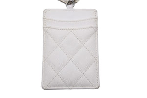 CHANEL シャネル 20クルーズ クラシックチェーンカードケース チェーン付パスケース AP1044 ライトベージュ 美品 中古 49427