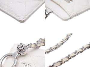 CHANEL シャネル 20クルーズ クラシックチェーンカードケース チェーン付パスケース AP1044 ライトベージュ 美品 中古 49427