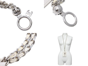 CHANEL シャネル 20クルーズ クラシックチェーンカードケース チェーン付パスケース AP1044 ライトベージュ 美品 中古 49427