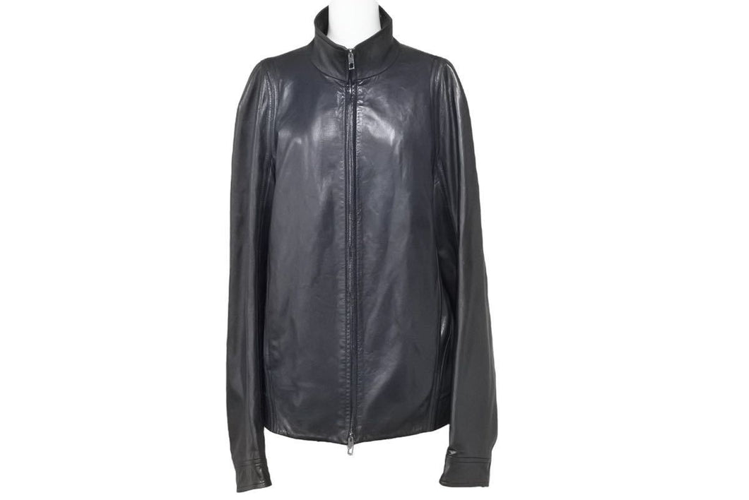 VALENTINO ヴァレンティノ ライダースジャケット ブラック サイズ50 レザー 32868 01 良品 中古 49432
