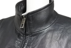 VALENTINO ヴァレンティノ ライダースジャケット ブラック サイズ50 レザー 32868 01 良品 中古 49432