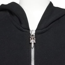 Load image into Gallery viewer, CHROME HEARTS クロムハーツ オールインワン マルチモチーフ レザーパッチ ダガージップ ツナギ ブラック サイズS 良好 中古 49400