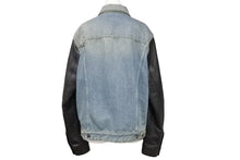 Load image into Gallery viewer, 極美品 SAINT LAURENT サンローラン 13AW 切り替え デニム ジャケット エディ期 レザー 344755 YM26R サイズL 中古 49445