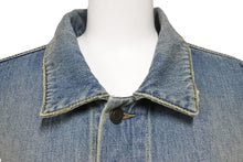 Load image into Gallery viewer, 極美品 SAINT LAURENT サンローラン 13AW 切り替え デニム ジャケット エディ期 レザー 344755 YM26R サイズL 中古 49445