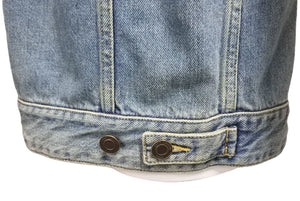極美品 SAINT LAURENT サンローラン 13AW 切り替え デニム ジャケット エディ期 レザー 344755 YM26R サイズL 中古 49445