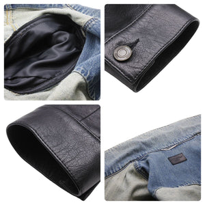 極美品 SAINT LAURENT サンローラン 13AW 切り替え デニム ジャケット エディ期 レザー 344755 YM26R サイズL 中古 49445