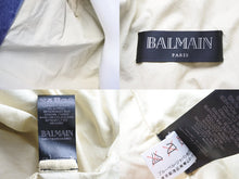 Load image into Gallery viewer, BALMAIN バルマン デニムジャケット ダブルライダースジャケット ヴィンテージ加工 S 6HT245D428D コットン ブルー 美品 中古 49446