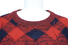 Load image into Gallery viewer, LANVIN ランバン ニット セーター L アーガイル マルチカラー ウール レッド グレー イエロー 美品 中古 49475