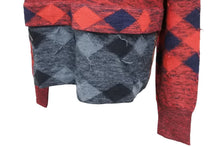 Load image into Gallery viewer, LANVIN ランバン ニット セーター L アーガイル マルチカラー ウール レッド グレー イエロー 美品 中古 49475