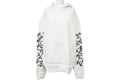 AMIRI アミリ ボーンプリント パーカー フーディ 星 コットン ホワイト ブラック サイズM MKHDP-BNS メンズ 良品 中古 49497