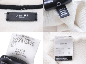 AMIRI アミリ ボーンプリント パーカー フーディ 星 コットン ホワイト ブラック サイズM MKHDP-BNS メンズ 良品 中古 49497