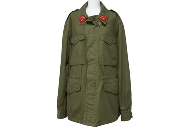 [USED/中古]GUCCI グッチ ジャケット カーキ レッド コットン 48 475041 Bランク 中古 49500 