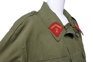 [USED/中古]GUCCI グッチ ジャケット カーキ レッド コットン 48 475041 Bランク 中古 49500 