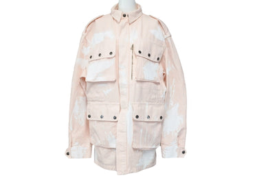 FAITH CONNEXION フェイスコネクション 18SS ペイント加工ミリタリージャケット コットン ピンク サイズXS 美品 中古 49501