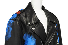 Load image into Gallery viewer, FAITHCONNEXION フェイスコネクション ライダースジャケット ユニオンジャック カウレザー ブラック ブルー レッド 美品 中古 49504
