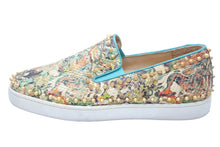 Load image into Gallery viewer, Christian Louboutin クリスチャンルブタン ピックポートスリッポン スタッズ 総柄レザー 45 美品 中古 49512