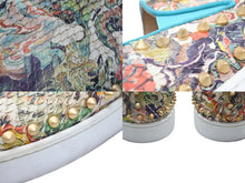 Load image into Gallery viewer, Christian Louboutin クリスチャンルブタン ピックポートスリッポン スタッズ 総柄レザー 45 美品 中古 49512