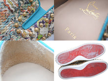 Load image into Gallery viewer, Christian Louboutin クリスチャンルブタン ピックポートスリッポン スタッズ 総柄レザー 45 美品 中古 49512