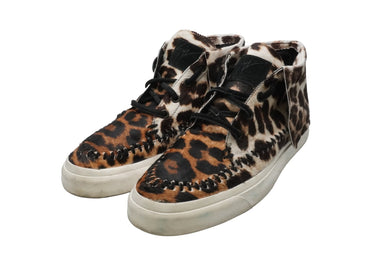 GIUSEPPE ZANOTTI ジュゼッペザノッティ ハラコ レオパード スニーカー ホワイト ブラウン 靴 シューズ サイズ44 中古 49529