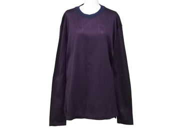 LANVIN ランバン 長袖Ｔシャツ RMJE0039A15/2939 メンズ バーガンディ パープル コットン サイズL 美品 中古 49542