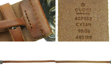 Load image into Gallery viewer, GUCCI グッチ ベルト タイガーヘッド バックル 407052 CVEBN ブラウン シルバー金具 レザー サイズ90・36 美品 中古 49552