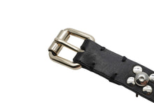 Load image into Gallery viewer, MARC JACOBS マークジェイコブス ベルト スタッズ ブラック レザー サイズL シルバー金具 美品 中古 49557