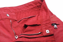 Load image into Gallery viewer, BALMAIN バルマン デニムパンツ バイカーパンツ T500B406G コットン レッド シルバー金具 サイズ32 メンズ 美品 中古 49570