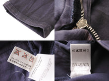 Load image into Gallery viewer, BALMAIN バルマン バイカー パンツ グレー系 ボトムス シルバー金具 灰色 ブラック 黒 サイズ33 良好 中古 49572