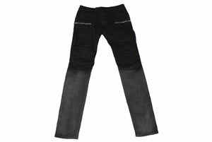 BALMAIN バルマン バイカーパンツ ボトムス W7H5553T127 コットン エラスタン ブラック サイズ31 美品 中古 49574