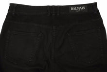 Load image into Gallery viewer, BALMAIN バルマン バイカーパンツ ボトムス W7H5553T127 コットン エラスタン ブラック サイズ31 美品 中古 49574