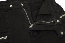 Load image into Gallery viewer, BALMAIN バルマン バイカーパンツ ボトムス W7H5553T127 コットン エラスタン ブラック サイズ31 美品 中古 49574