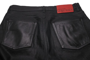 ALEXANDER MQUEEN アレキサンダー マックイーン コーティングパンツ 387625 イタリア製 ブラック サイズ50 美品 中古 49577 