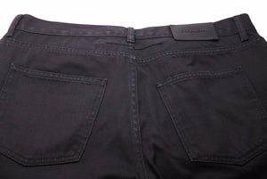 Givenchy ジバンシー デニムパンツ クロス模様ペイント チュニジア製 コットンレザー ブラック サイズ31 美品 中古 49585 