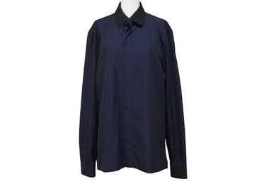 BALENCIAGA バレンシアガ デザイン 長袖シャツ アレキサンダーワン期 ネイビー 紺色 トップス 390231 サイズ40 美品 中古 49587