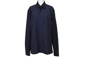 BALENCIAGA バレンシアガ デザイン 長袖シャツ アレキサンダーワン期 ネイビー 紺色 トップス 390231 サイズ40 美品 中古 49587