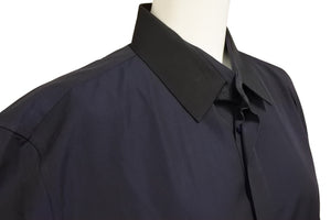 BALENCIAGA バレンシアガ デザイン 長袖シャツ アレキサンダーワン期 ネイビー 紺色 トップス 390231 サイズ40 美品 中古 49587