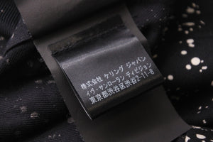 極美品 SAINT LAURENT サンローラン 長袖シャツ 395263 スプラッターシャツ ブラックレーヨン サイズ40 中古 49594 