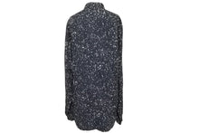 画像をギャラリービューアに読み込む, 極美品 SAINT LAURENT サンローラン 長袖シャツ 395263 スプラッターシャツ ブラックレーヨン サイズ40 中古 49594 