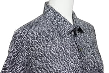 Load image into Gallery viewer, LANVIN ランバン 長袖シャツ トップス ゼブラ柄 レオパード コットン ブラック ホワイト サイズ40 美品 中古 49596