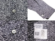 Load image into Gallery viewer, LANVIN ランバン 長袖シャツ トップス ゼブラ柄 レオパード コットン ブラック ホワイト サイズ40 美品 中古 49596