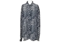 画像をギャラリービューアに読み込む, 極美品 SAINT LAURENT サンローラン 長袖シャツ ブロックチェック 501978 シルク ブラック サイズ40 中古 49597 