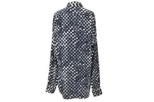 画像をギャラリービューアに読み込む, 極美品 SAINT LAURENT サンローラン 長袖シャツ ブロックチェック 501978 シルク ブラック サイズ40 中古 49597 