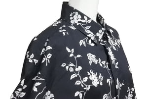 Haider Ackermann ハイダーアッカーマン 花柄シャツ 長袖シャツ ポルトガル製 コットン ブラウン ホワイト サイズM 美品 中古 49599
