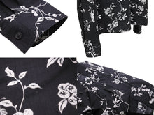 Load image into Gallery viewer, Haider Ackermann ハイダーアッカーマン 花柄シャツ 長袖シャツ ポルトガル製 コットン ブラウン ホワイト サイズM 美品 中古 49599