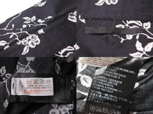 Haider Ackermann ハイダーアッカーマン 花柄シャツ 長袖シャツ ポルトガル製 コットン ブラウン ホワイト サイズM 美品 中古 49599