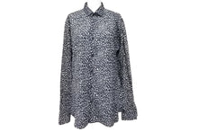 画像をギャラリービューアに読み込む, SaintLaurent サンローラン 長袖シャツ 星柄 UP53 2013 00735 イタリア製 コットン ネイビー ホワイト サイズ40 美品 中古 49602 
