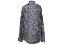 画像をギャラリービューアに読み込む, SaintLaurent サンローラン 長袖シャツ 星柄 UP53 2013 00735 イタリア製 コットン ネイビー ホワイト サイズ40 美品 中古 49602 